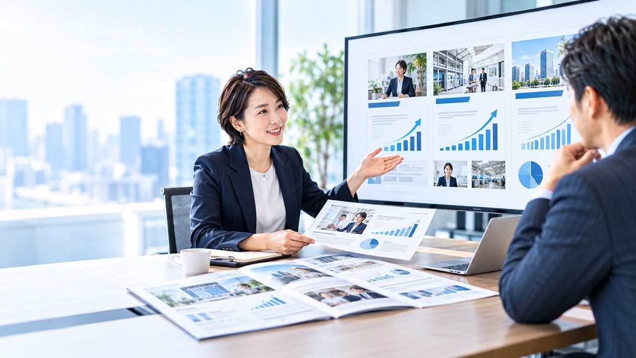 会社の情報を、4ページにのイメージ