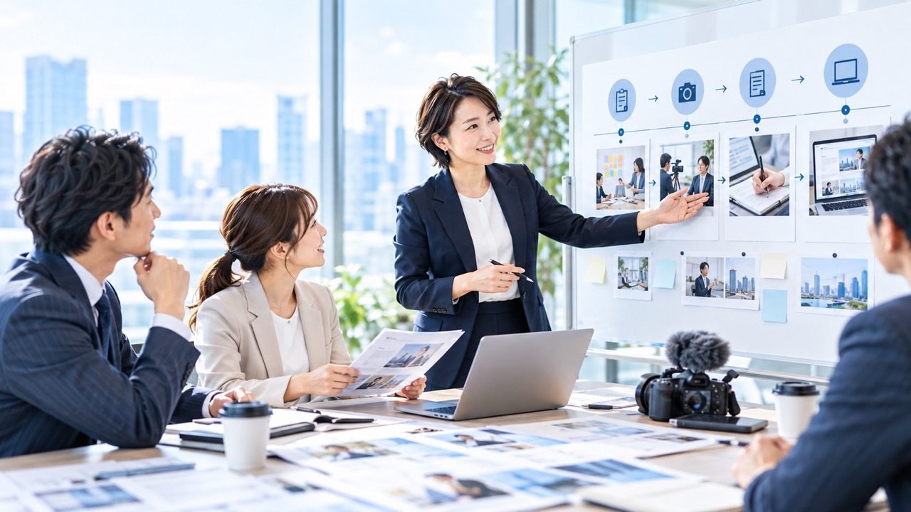 御社の写真と情報で仕上げるのイメージ